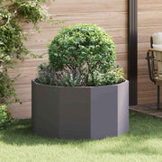 Plantenbak rond 90x90x50 cm staal zwart