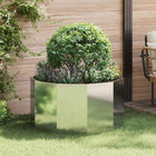 Planter Silver 90 x 90 x 50 cm Galvanized steel