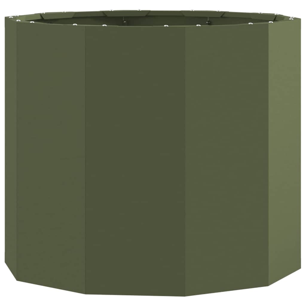 Plantenbak Olijf Groen 60 x 60 x 50 cm Staal