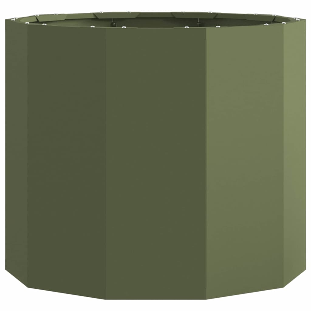 Plantenbak Olijf Groen 60 x 60 x 50 cm Staal