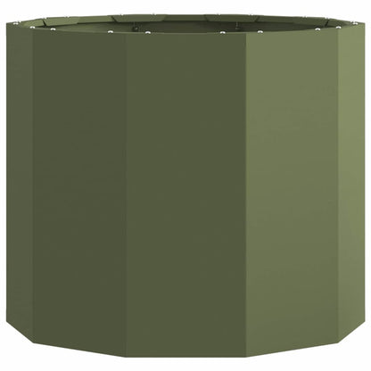 Plantenbak Olijf Groen 60 x 60 x 50 cm Staal