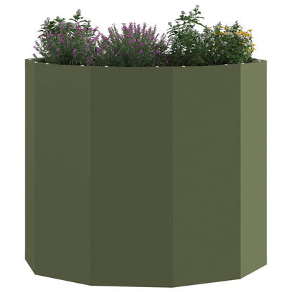 Plantenbak Olijf Groen 60 x 60 x 50 cm Staal