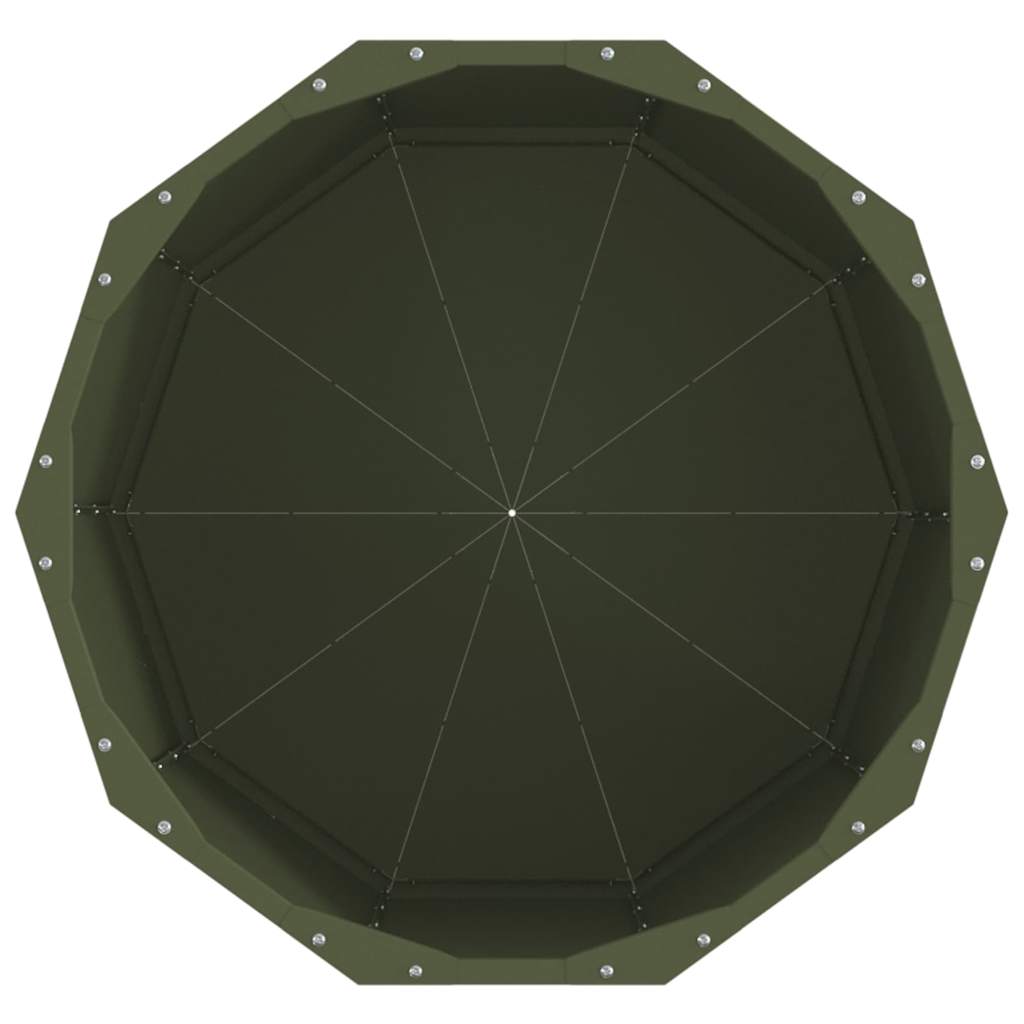 Plantenbak Olijf Groen 60 x 60 x 50 cm Staal