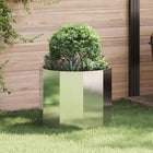 Plantenbak 60x60x50 cm roestvrij staal zilver
