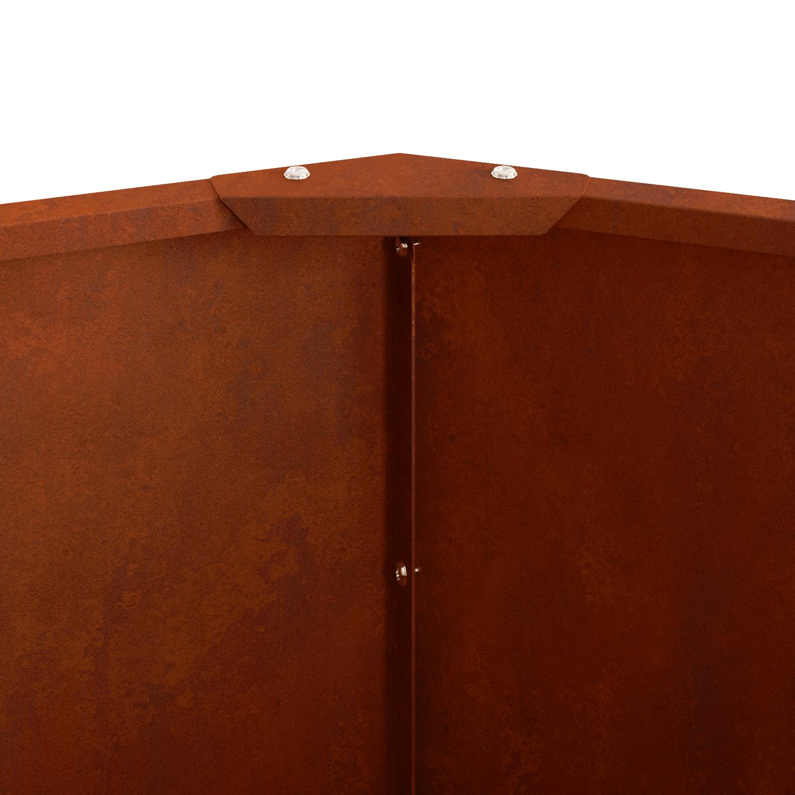 Plantenbak Roestig 60 x 60 x 50 cm weervast staal
