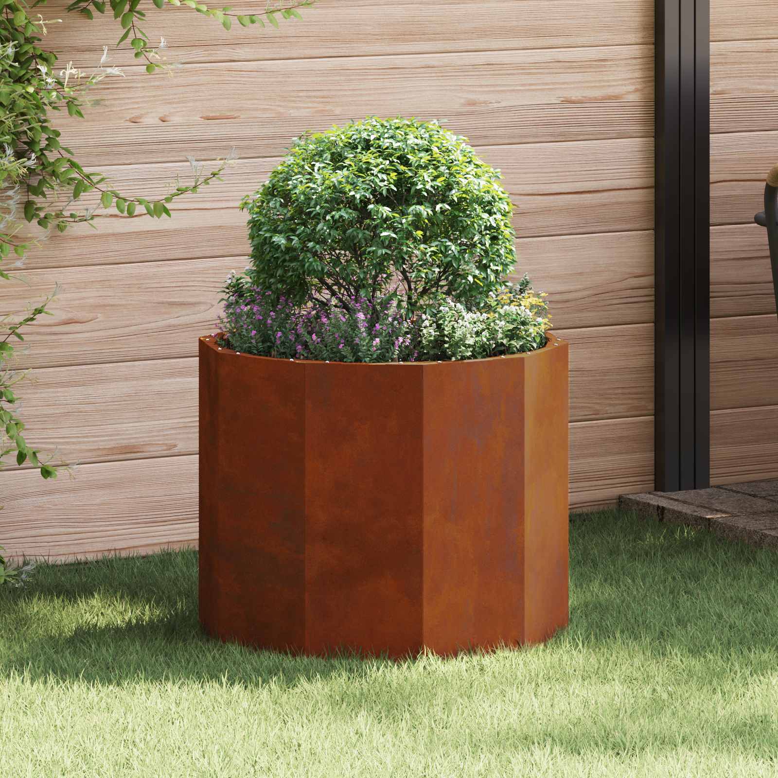 Plantenbak Roestig 60 x 60 x 50 cm weervast staal