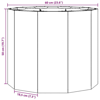 Plantenbak Roestig 60 x 60 x 50 cm weervast staal