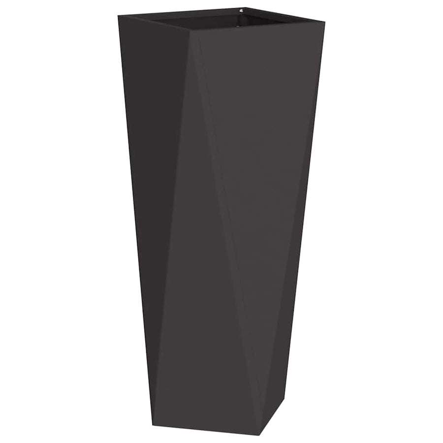 Plantenbak 2 pcs Zwart 30 x 30 x 75 cm Staal