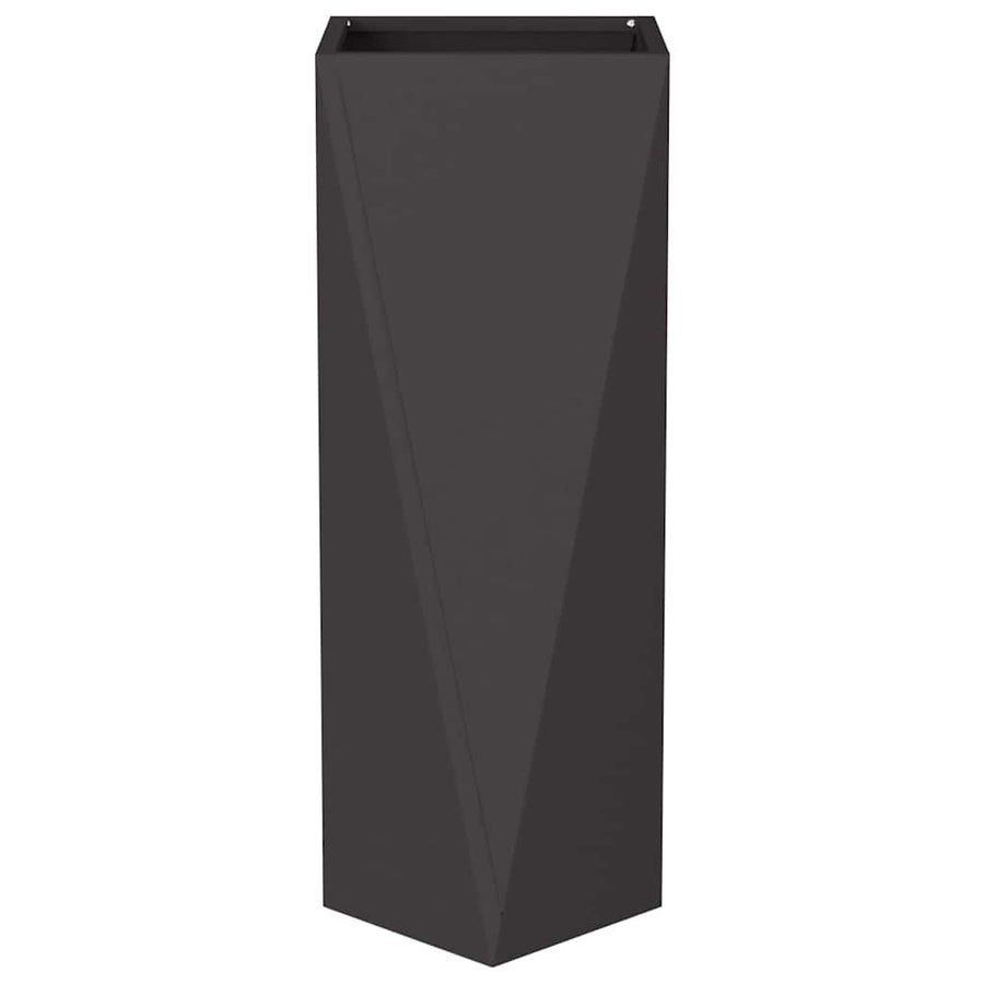 Plantenbak 2 pcs Zwart 30 x 30 x 75 cm Staal