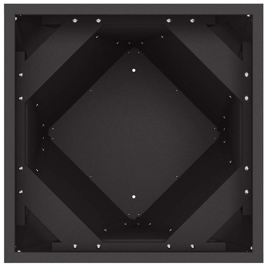 Plantenbak 2 pcs Zwart 30 x 30 x 75 cm Staal