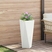 Plantenbak staal 30x30x75 cm wit