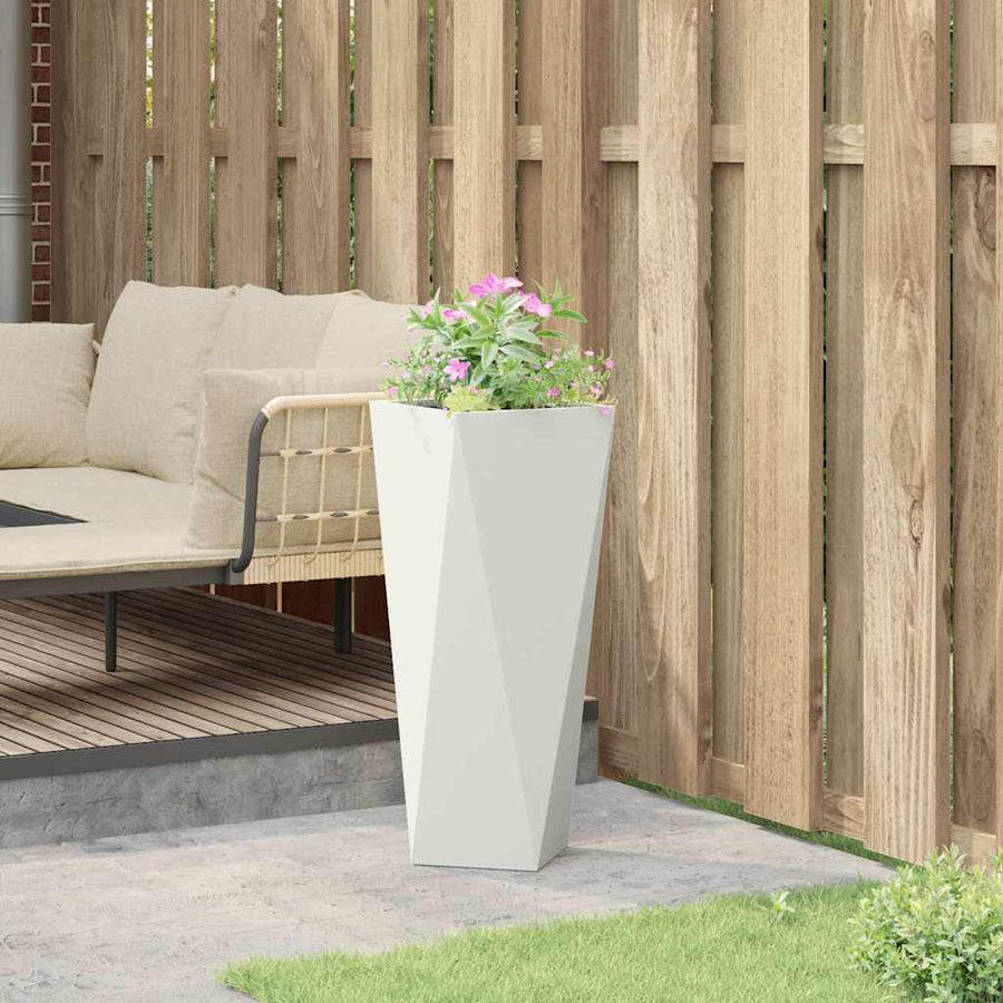 Plantenbak Wit 30 x 30 x 75 cm Staal
