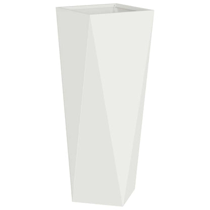 Plantenbak 2 pcs Wit 30 x 30 x 75 cm Staal
