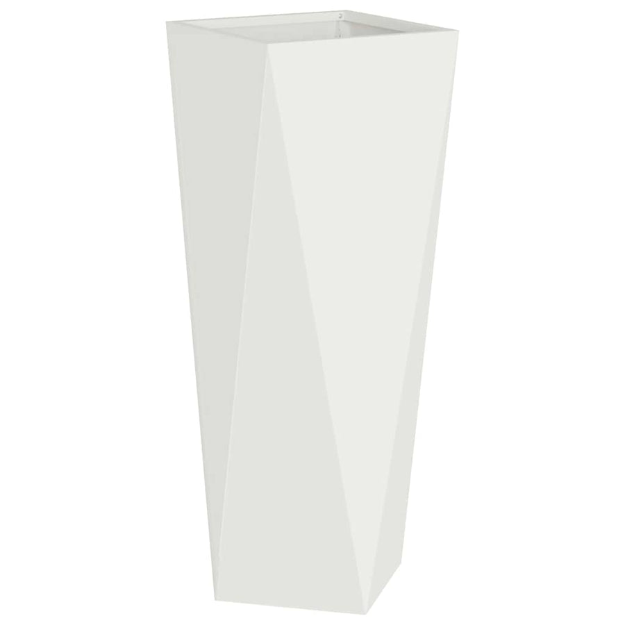 Plantenbak 2 pcs Wit 30 x 30 x 75 cm Staal