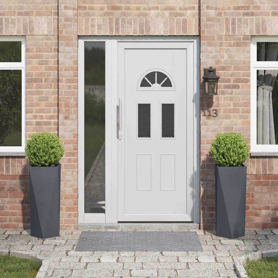 Plantenbak 2 pcs Antraciet 30 x 30 x 75 cm Staal