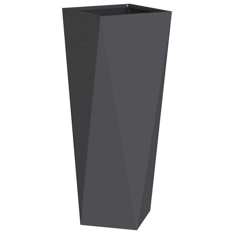 Plantenbak 2 pcs Antraciet 30 x 30 x 75 cm Staal