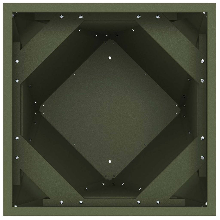 Plantenbak Olijf Groen 30 x 30 x 75 cm Staal