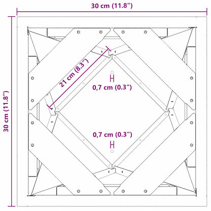 Plantenbak 2 pcs Olijf Groen 30 x 30 x 75 cm Staal