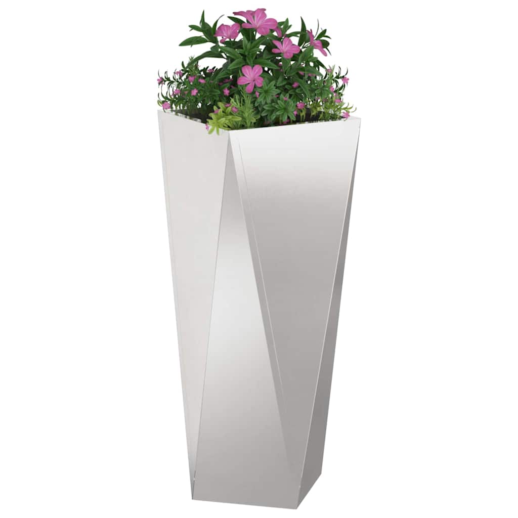 Plantenbak Zilver 30 x 30 x 75 cm Roestvrij staal