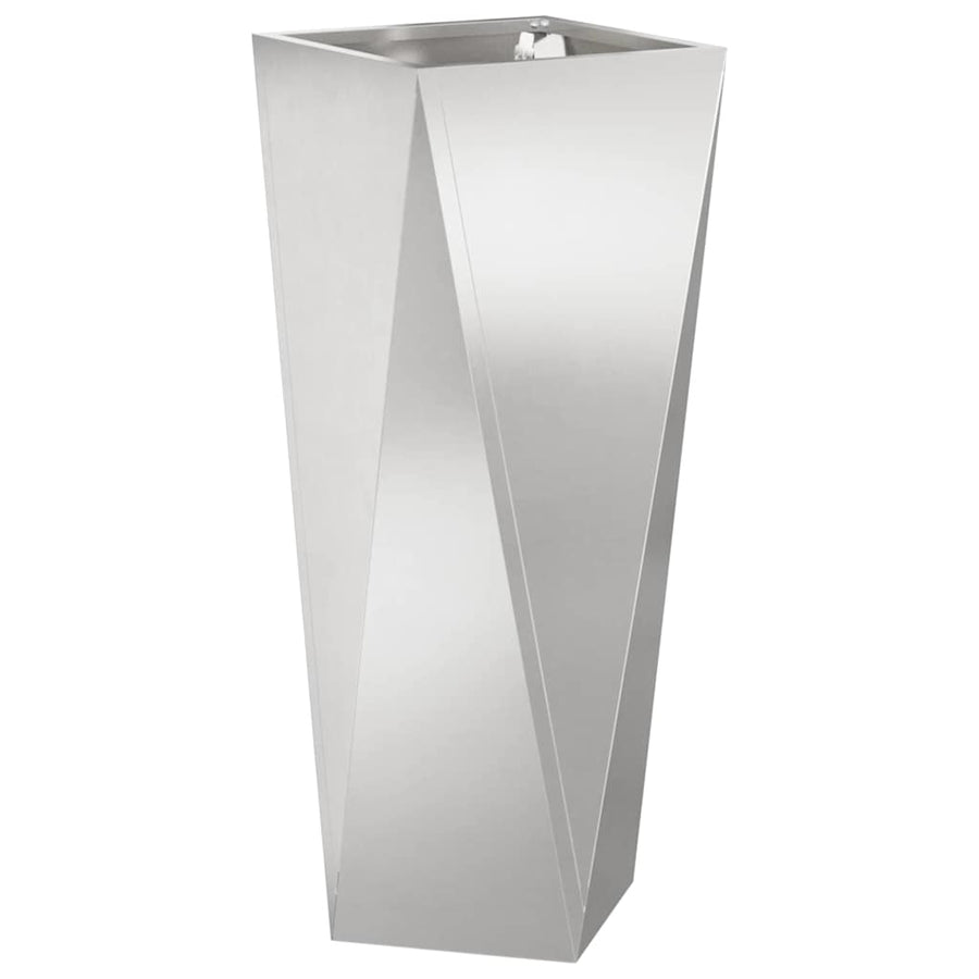 Plantenbak 2 pcs Zilver 30 x 30 x 75 cm Roestvrij staal