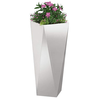 Plantenbak 2 pcs Zilver 30 x 30 x 75 cm Roestvrij staal