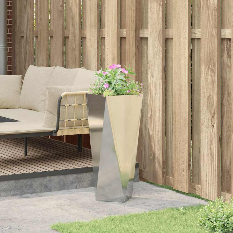 Plantenbak Zilver 30 x 30 x 75 cm Gegalvaniseerd staal