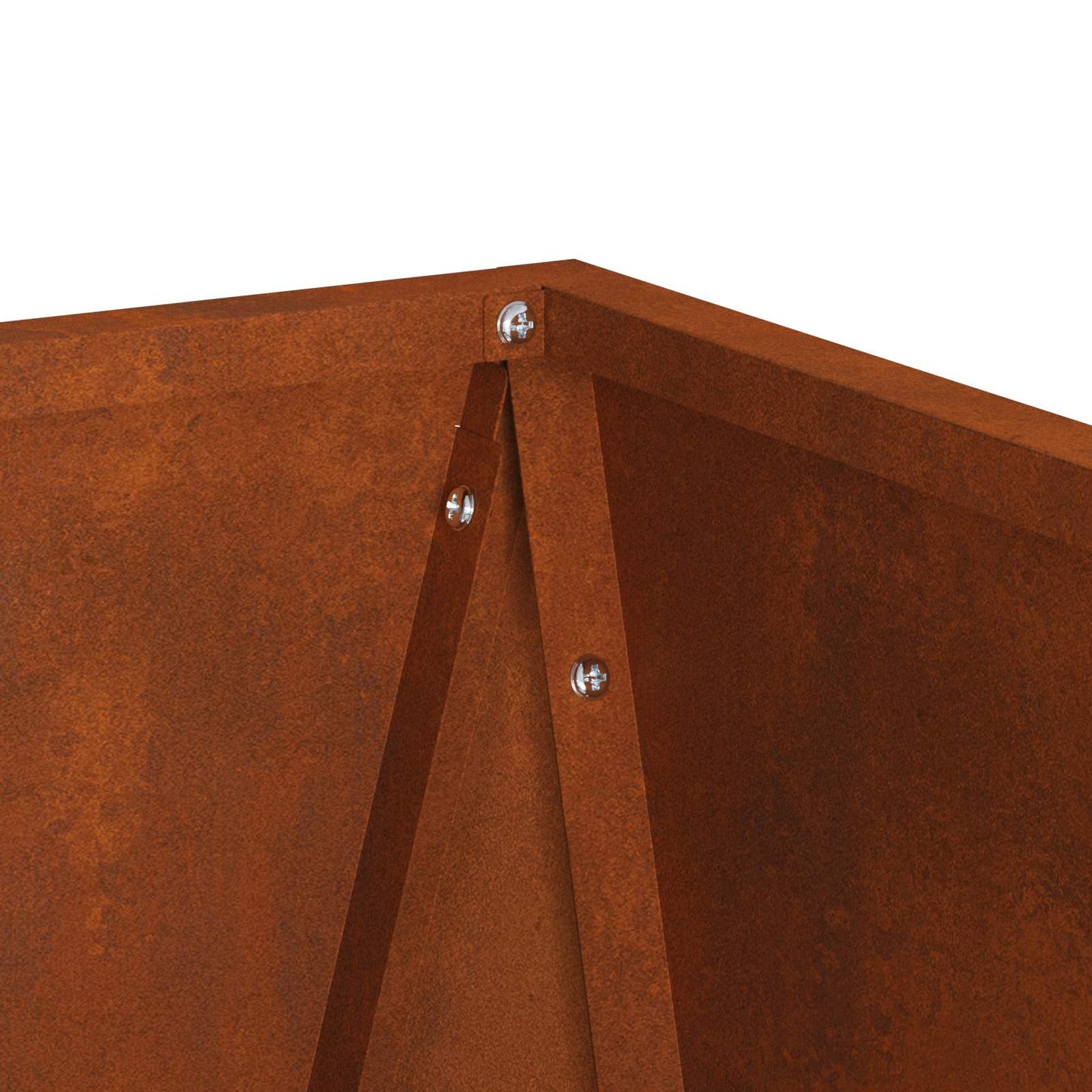 Plantenbak 2 pcs Roestig 30 x 30 x 75 cm Cortenstaal