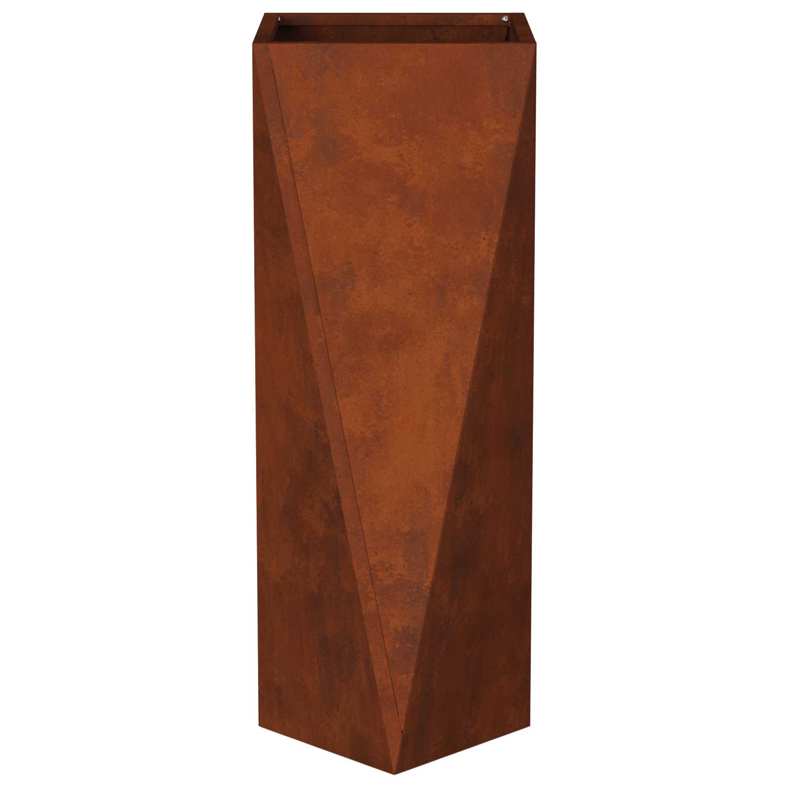 Plantenbak 2 pcs Roestig 30 x 30 x 75 cm Cortenstaal