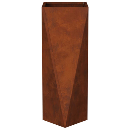 Plantenbak 2 pcs Roestig 30 x 30 x 75 cm Cortenstaal