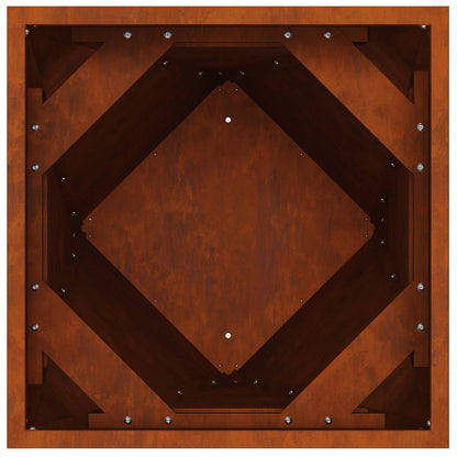 Plantenbak 2 pcs Roestig 30 x 30 x 75 cm Cortenstaal