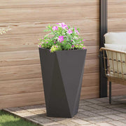 Plantenbak staal 40x40x75 cm zwart
