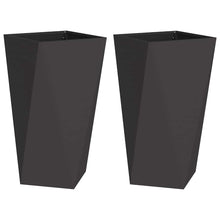 Plantenbak 2 pcs Zwart 40 x 40 x 75 cm Staal