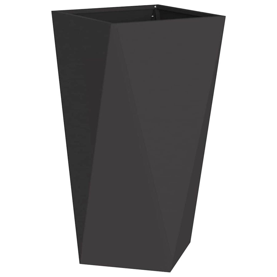Plantenbak 2 pcs Zwart 40 x 40 x 75 cm Staal