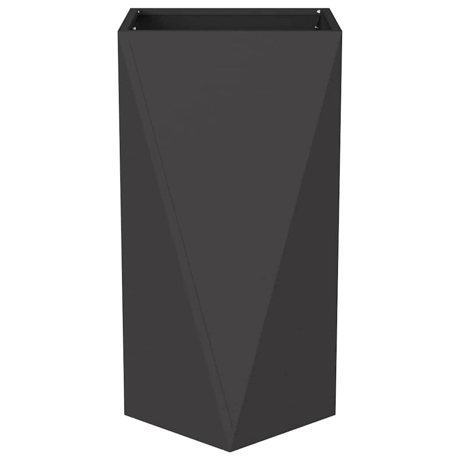 Plantenbak 2 pcs Zwart 40 x 40 x 75 cm Staal