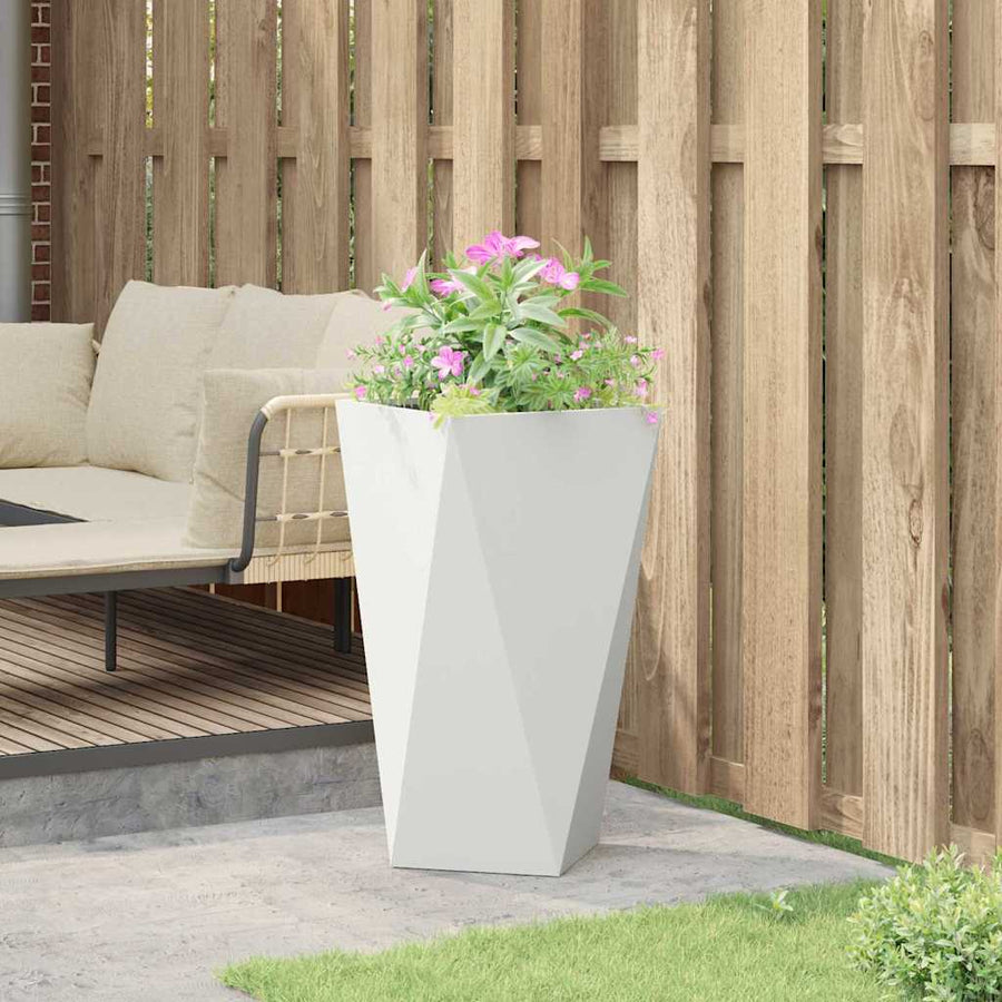 Plantenbak Wit 40 x 40 x 75 cm Staal
