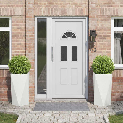 Plantenbak 2 pcs Wit 40 x 40 x 75 cm Staal