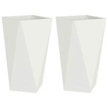 Plantenbak 2 pcs Wit 40 x 40 x 75 cm Staal