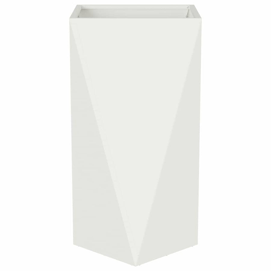 Plantenbak 2 pcs Wit 40 x 40 x 75 cm Staal