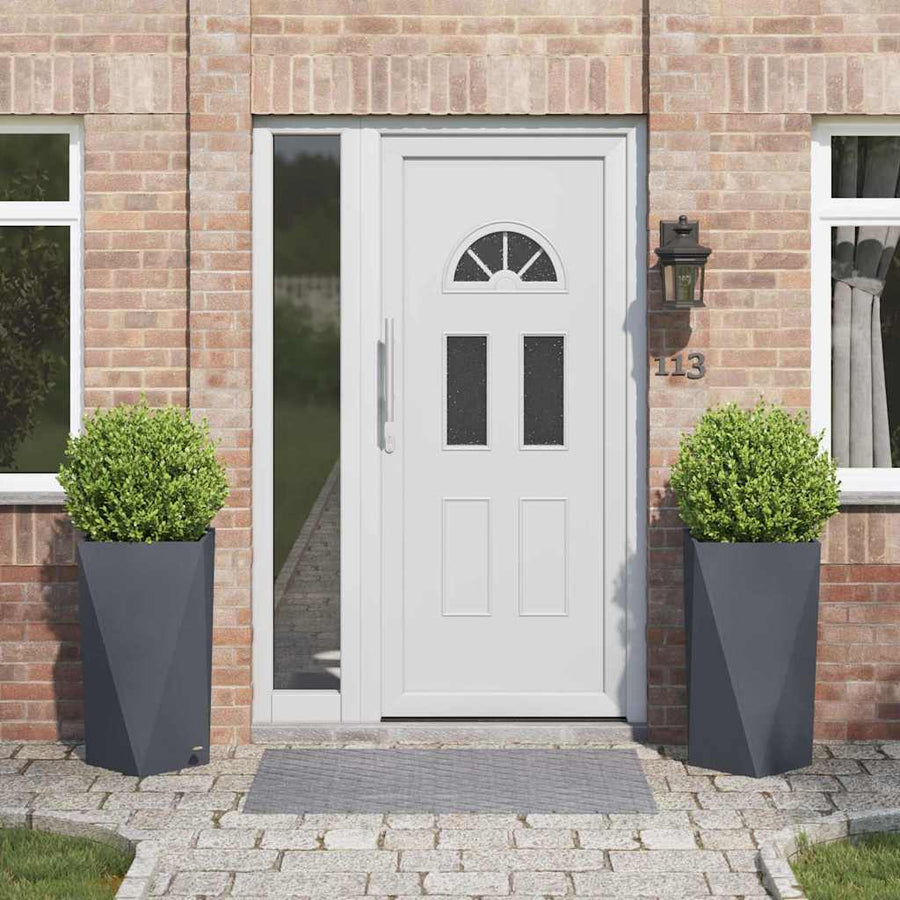 Plantenbak 2 pcs Antraciet 40 x 40 x 75 cm Staal