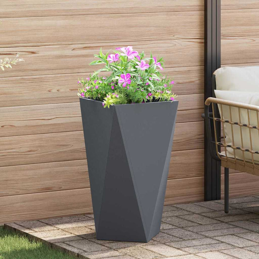 Plantenbak 2 pcs Antraciet 40 x 40 x 75 cm Staal