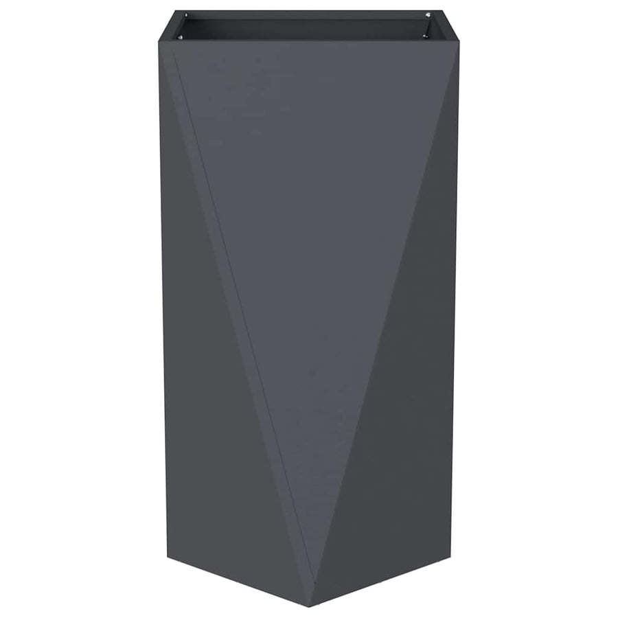 Plantenbak 2 pcs Antraciet 40 x 40 x 75 cm Staal
