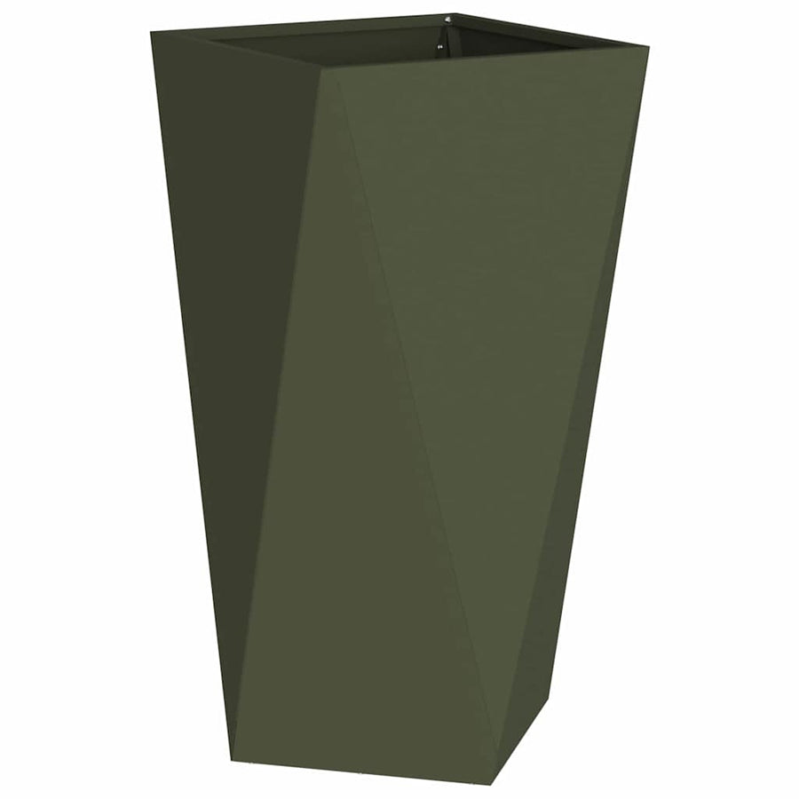 Plantenbak Olijf Groen 40 x 40 x 75 cm Staal
