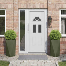 Plantenbak 2 pcs Olijf Groen 40 x 40 x 75 cm Staal