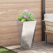 Plantenbak Zilver 40 x 40 x 75 cm Roestvrij staal