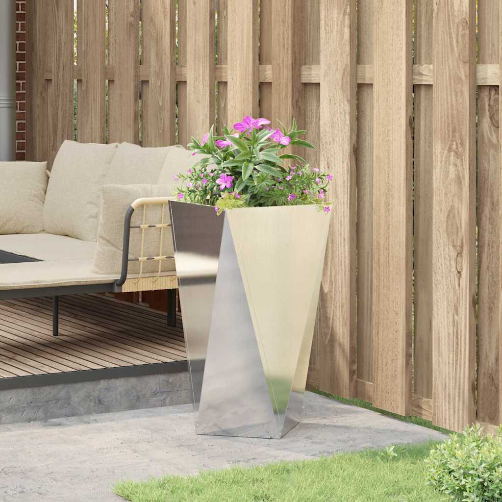 Plantenbak Zilver 40 x 40 x 75 cm Roestvrij staal