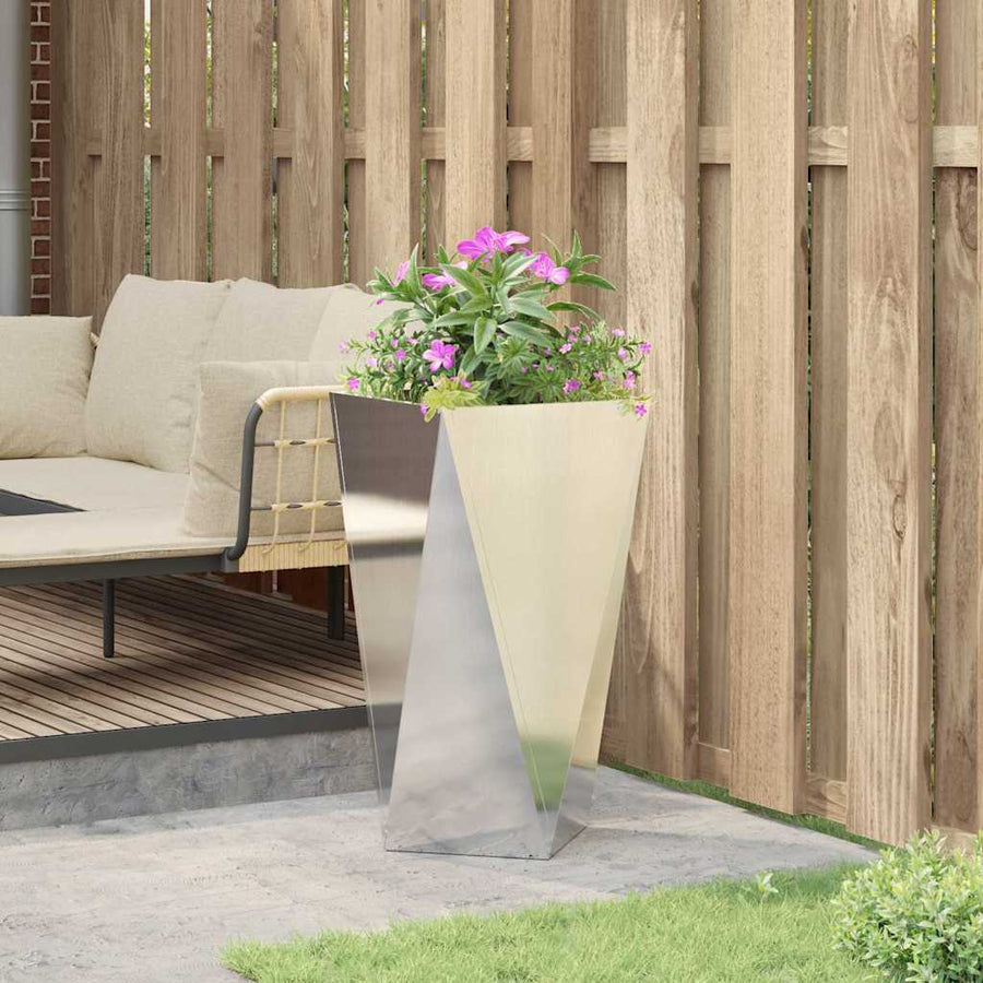 Plantenbak Zilver 40 x 40 x 75 cm Roestvrij staal