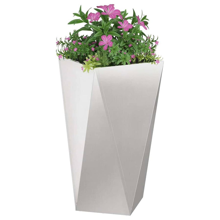 Plantenbak Zilver 40 x 40 x 75 cm Roestvrij staal