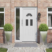 Plantenbak roestvrij staal zilver 40x40x75 cm set 2 stuks