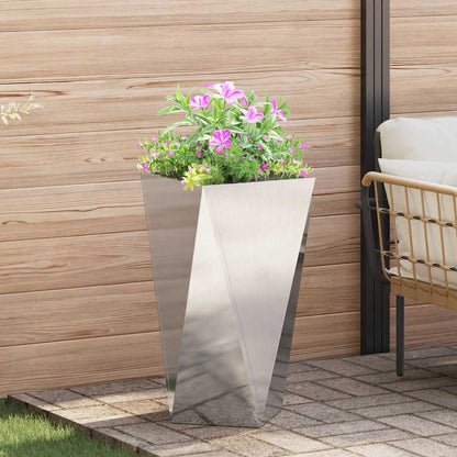 Plantenbak 2 pcs Zilver 40 x 40 x 75 cm Roestvrij staal