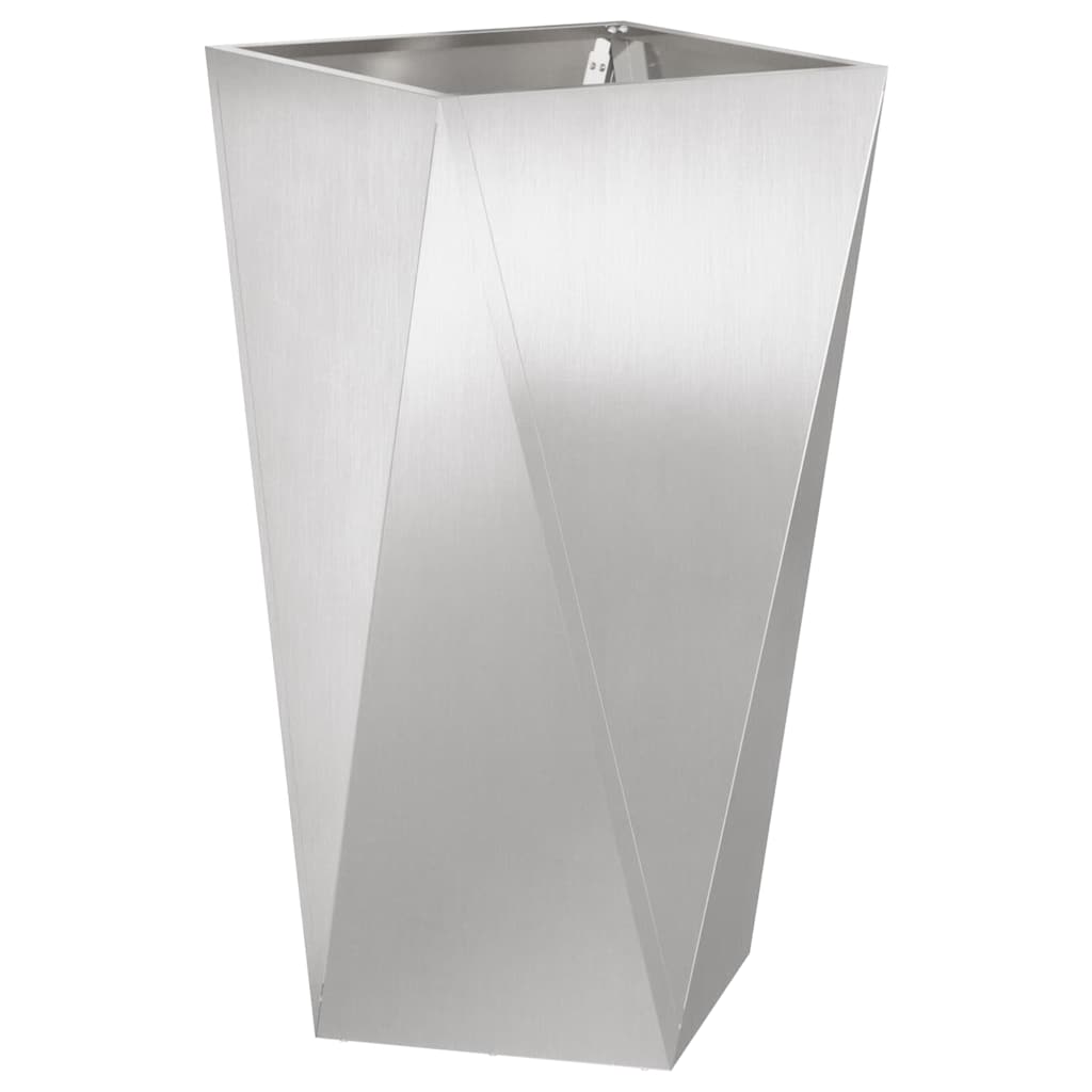 Plantenbak 2 pcs Zilver 40 x 40 x 75 cm Roestvrij staal